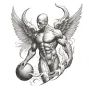 Create a tattoo design that showcases the human body in motion, symbolizing the client's passion for training and physical health tattoo design idea