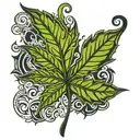 weed leaf tattoo design idea