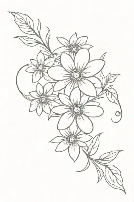 daisy chain tattoo design idea