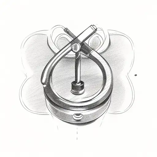 stethoscope with heart tattoo design idea
