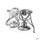 stethoscope with heart tattoo design idea