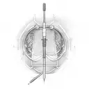 stethoscope with kp logo tattoo design idea