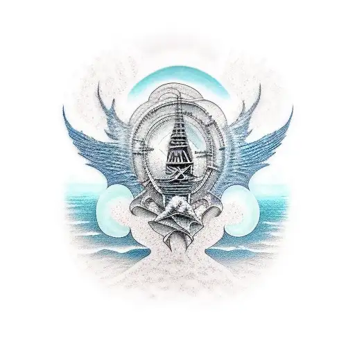  east coast of canada/ocean tattoo design idea