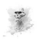 amorphous humanoid goo tattoo design idea