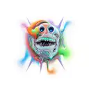 amorphous humanoid goo tattoo design idea