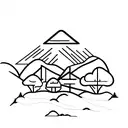 mountain simplified  tattoo design idea