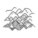 mountain simplified  tattoo design idea
