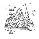mountain simplified  tattoo design idea