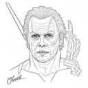 shirtless michael myers  tattoo design idea