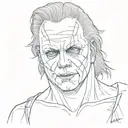 shirtless michael myers  tattoo design idea