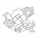 exo kpop logo tattoo design idea