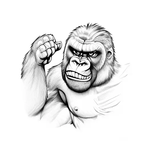 king kong scene  tattoo design idea