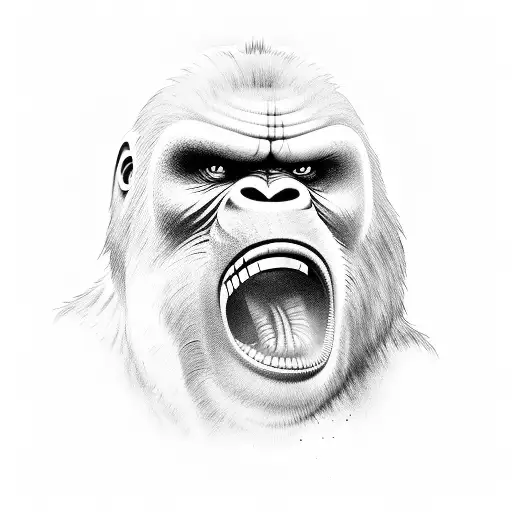 king kong realiste scene du film tattoo design idea