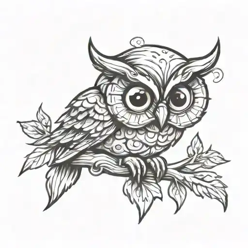 owl from baby book in tattoo art tattoo design idea