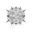 the phrase:  le monde est a nous with laure leaves tattoo design idea