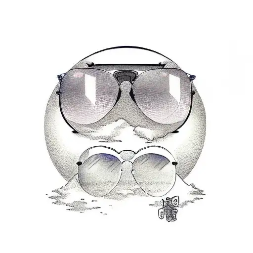  rayban aviator shades with the name agosto tattoo design idea