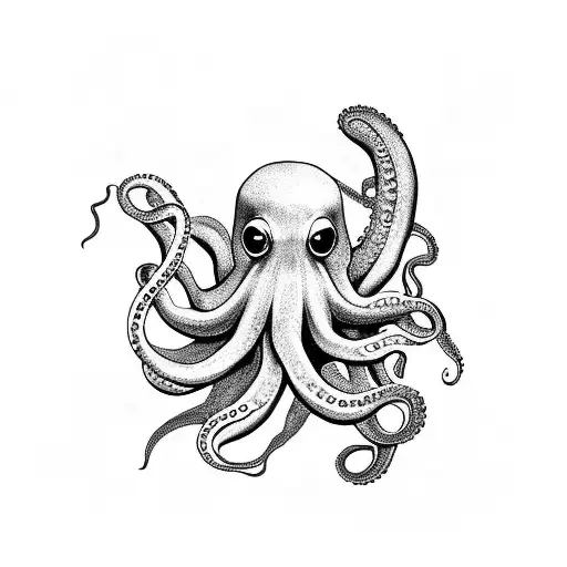 Octopus cooking tattoo design idea