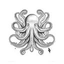 Octopus cooking tattoo design idea