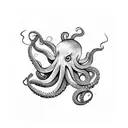 Octopus cooking tattoo design idea