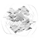 A geometric design inspired by the coastlines and seaweed, incorporating elements of blackwork style tattoo design idea