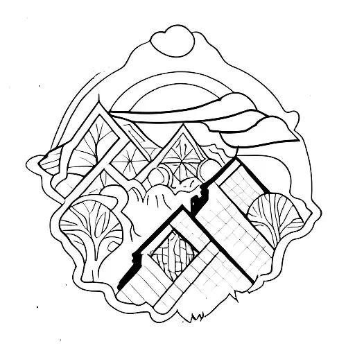 working at a children's summer camp on a lake in the Catskills of new york tattoo design idea