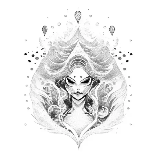 Ocean Wave freedom heart rate tattoo design idea