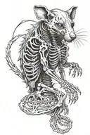 rat skeleton tattoo design idea