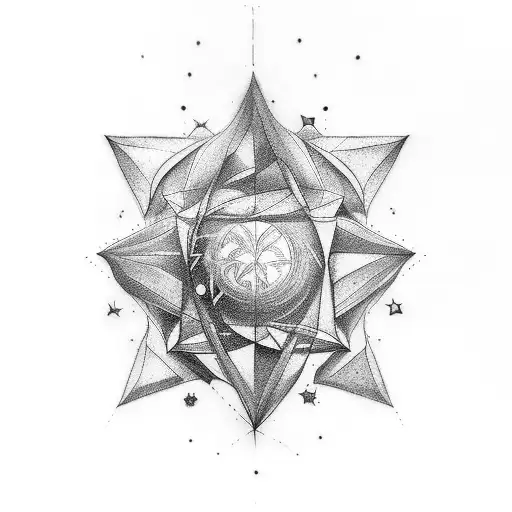 estrela de davi tattoo design idea