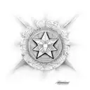 estrela de davi tattoo design idea