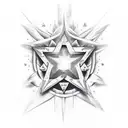 estrela de davi tattoo design idea