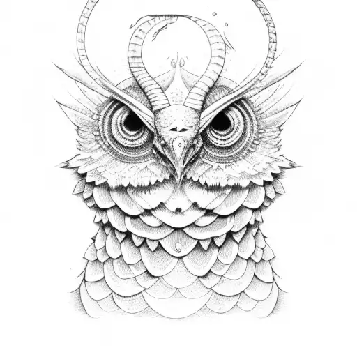 bird and worm tattoo design idea