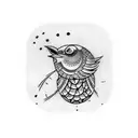 early worm gets the bird tattoo design idea