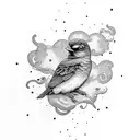 early worm gets the bird tattoo design idea