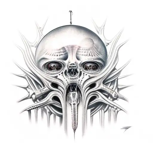 hr giger tattoo design idea