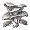 oyster mushroom tattoo design idea
