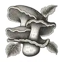 oyster mushroom tattoo design idea