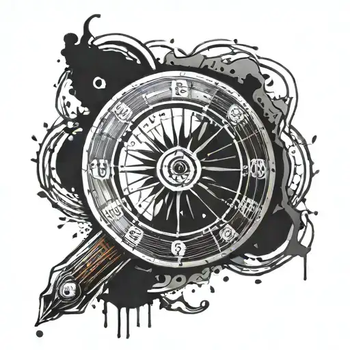 circle of fifths ink splatter forearm tattoo design idea