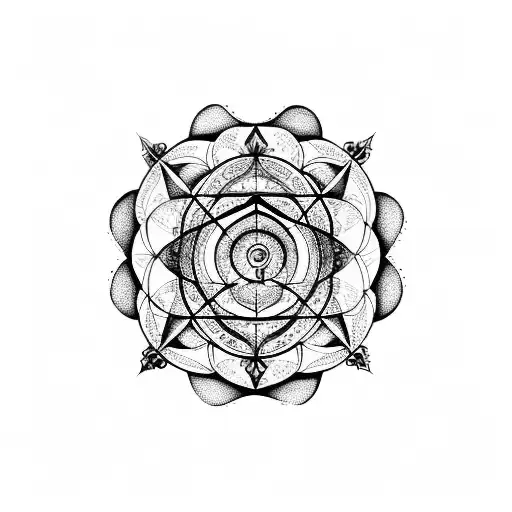 sacred geometry tattoo design idea