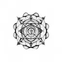 sacred geometry tattoo design idea