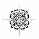 sacred geometry tattoo design idea