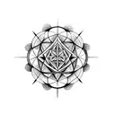 sacred geometry tattoo design idea