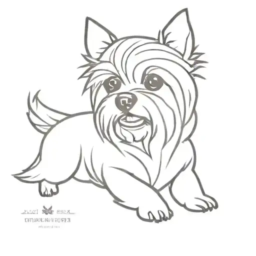 a Yorkshire terrier tattoo design idea