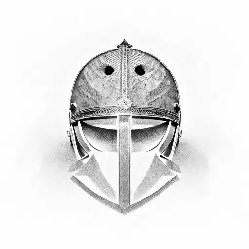 roman helmet for cover up tattoo design idea
