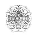  sacred geometric background сuitable for a dragon tattoo design idea