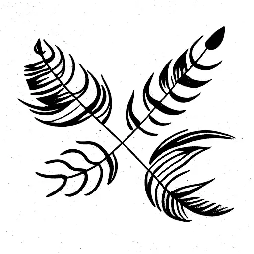 3 little feathers tattoo design idea
