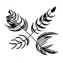 3 little feathers tattoo design idea