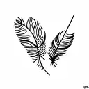 3 little feathers tattoo design idea