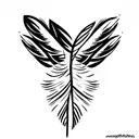3 little feathers tattoo design idea