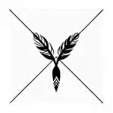 3 little feathers tattoo design idea