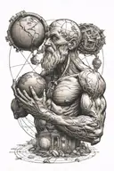 atlas holding the world tattoo design idea
